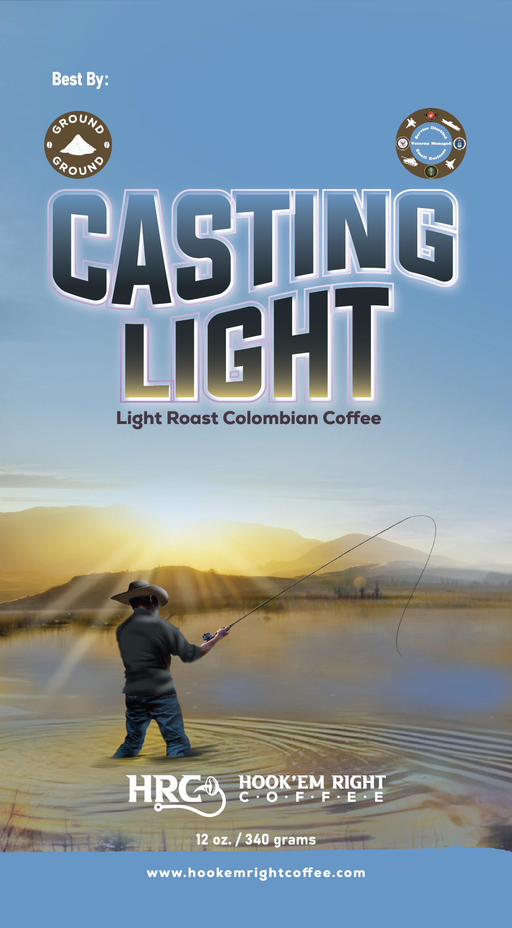 Casting Light - Light Roast Colombian Coffee – Hook'Em Right Coffee Casting Light - Light Roast Colombian Coffee – Hook'Em Right Coffee