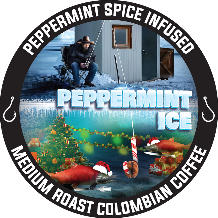 Peppermint Ice - Peppermint Spice Infused Medium Roast Colombian Coffee With Ghirardelli Sweet Cocoa Powder